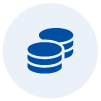Blue salary money Icon 