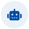 Robot blue icon 