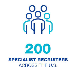 200 specialist recruiters across the US